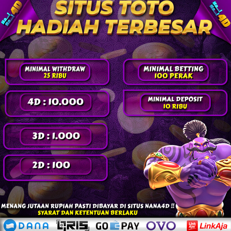 NANA4D bandar togel 4D paling terpercaya yang mempunyai 95 pasaran resmi toto, Untuk kalian yang suka mencari pengalaman dan benefit yang tinggi