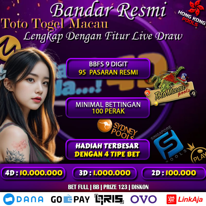 NANA4D merupakan salah satu bandar Resmi Toto Macau dengan Hadiah Terbesar Sekaligus penyedia permainan Togel Toto 4D dengan 95 Pasaran Resmi.